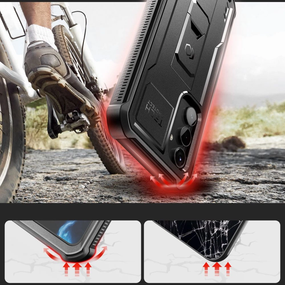 Samsung Galaxy S23 FE (SM-S711B/DS) Tech-Protect Kevlar Pro Protective Case Cover, Black