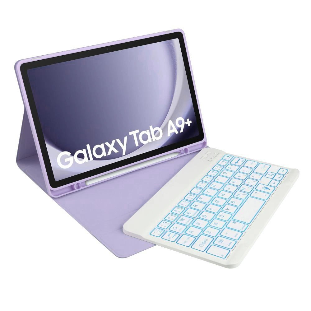Samsung Galaxy Tab A9+ Plus (SM-X210, X215, X216B) Tech-Protect SC Pen Case Cover with Bluetooth Keyboard, Purple |...