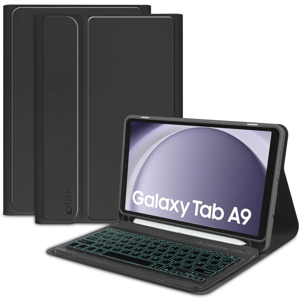 Samsung Galaxy Tab A9 ( SM-X110 / X115 ) Tech-Protect SC Pen Case Cover with Bluetooth Keyboard, Black | Чехол...