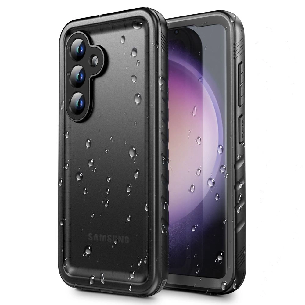 Samsung Galaxy S24 (SM-S921) Tech-Protect ShellBox Waterproof IP68 Book Case Cover, Black | Telefona Vāciņš Maciņš...