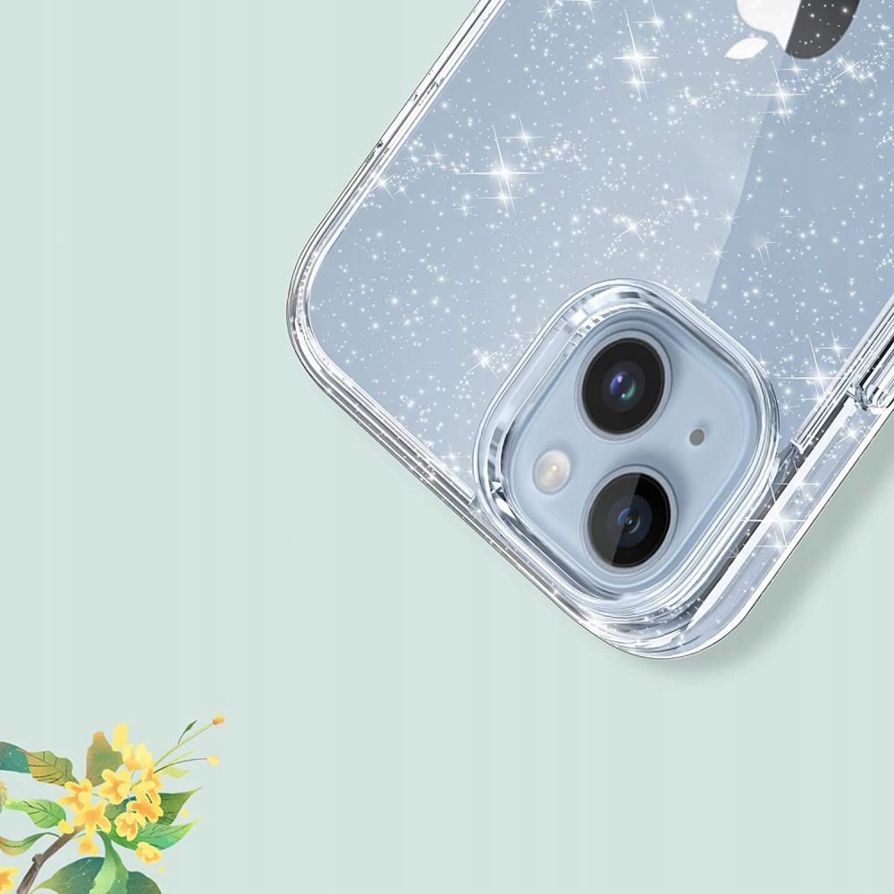 Чехол Tech-Protect FlexAir Hybrid для Samsung Galaxy S23 FE, прозрачный с блестками