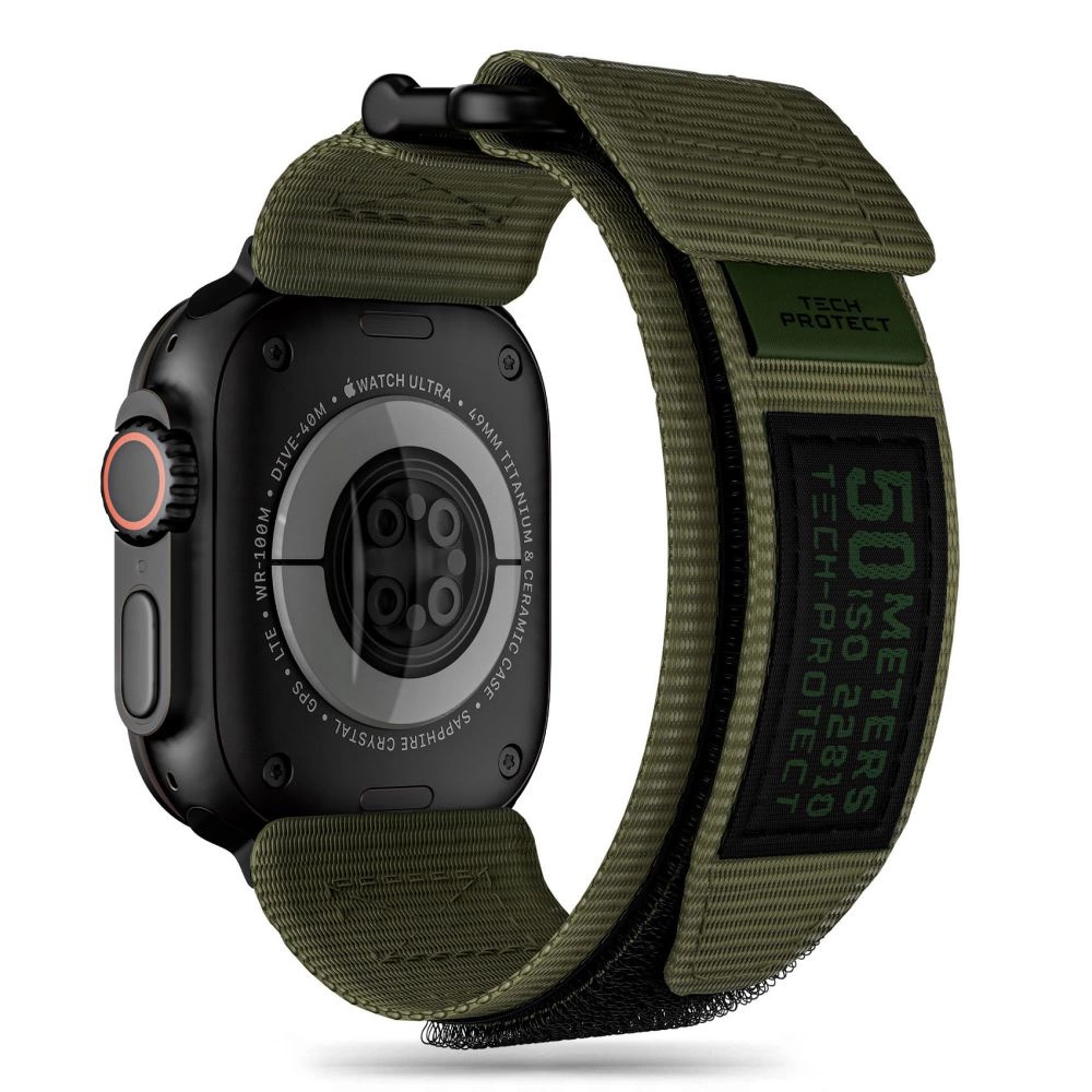 Tech-Protect Scout Pro 2 siksniņa Apple Watch 4 / 5 6 7 8 9 SE Ultra 1 (42/44/45/49 mm) - zaļā krāsā | strap for...