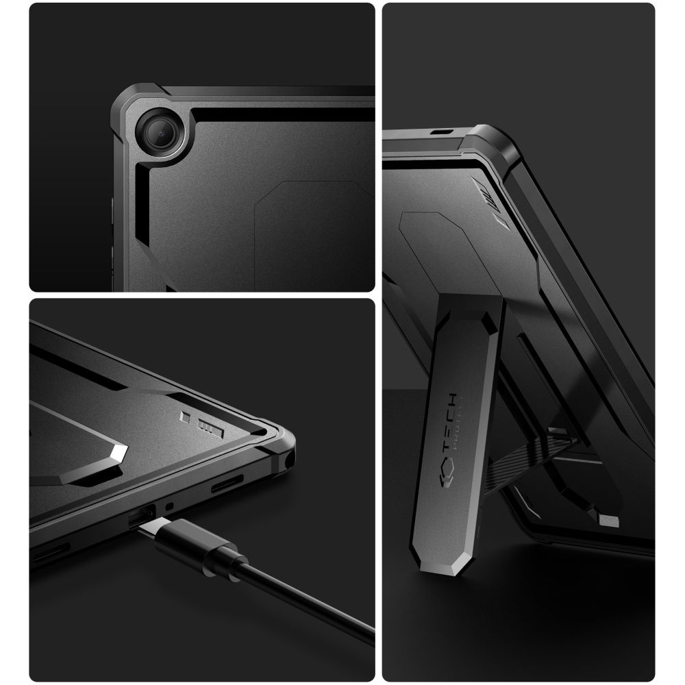 Samsung Galaxy Tab A9+ Plus (SM-X210, X215, X216B) Tech-Protect Kevlar Pro Cover Case, Black | Чехол Книжка...