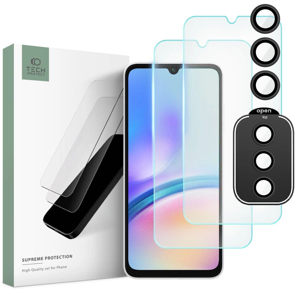 Samsung Galaxy A05s ( SM-A057F/DS ) Tech-Protect Supreme Tempered Glass 2x + Camera Glass