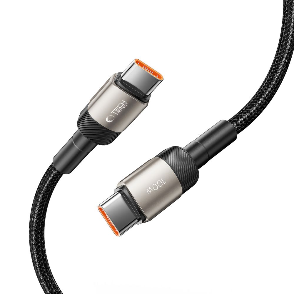 Tech-Protect UltraBoost Evo USB-C / USB-C PD kabelis 100W 1m, titāna