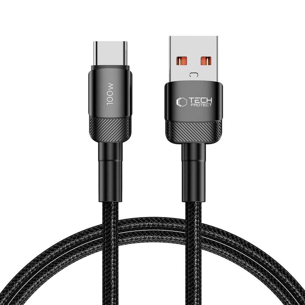 Tech-Protect UltraBoost Evo USB-C / kabelis 100W 5A 1m - melns | cable black