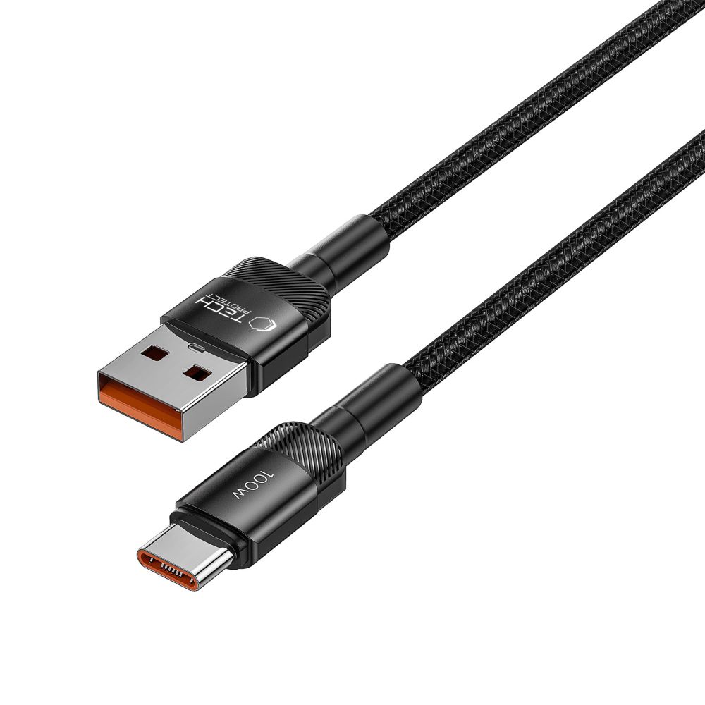 Tech-Protect UltraBoost Evo USB-C / USB-A kabelis 100W 5A 1m, melns