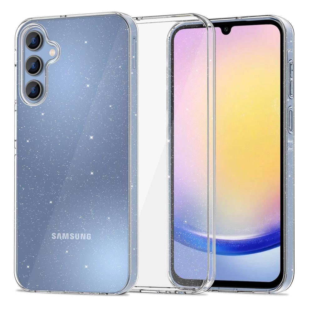 Samsung Galaxy A25 5G (A256E) Tech-Protect FlexAir Case Cover, Transparent and Glitter