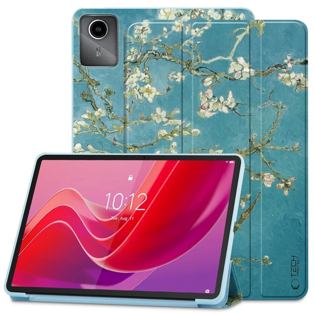 Lenovo Tab M11 11'' (TB-330FU) Trifold Tech-Protect SmartCase Protective Cover Case, Blue with Sakura | Planšetes...