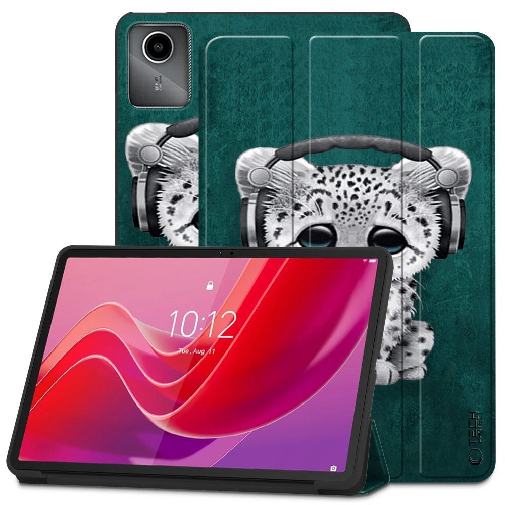 Lenovo Tab M11 11'' (TB-330FU) Trifold Tech-Protect SmartCase Protective Cover Case, Blue with Cat | Planšetes...