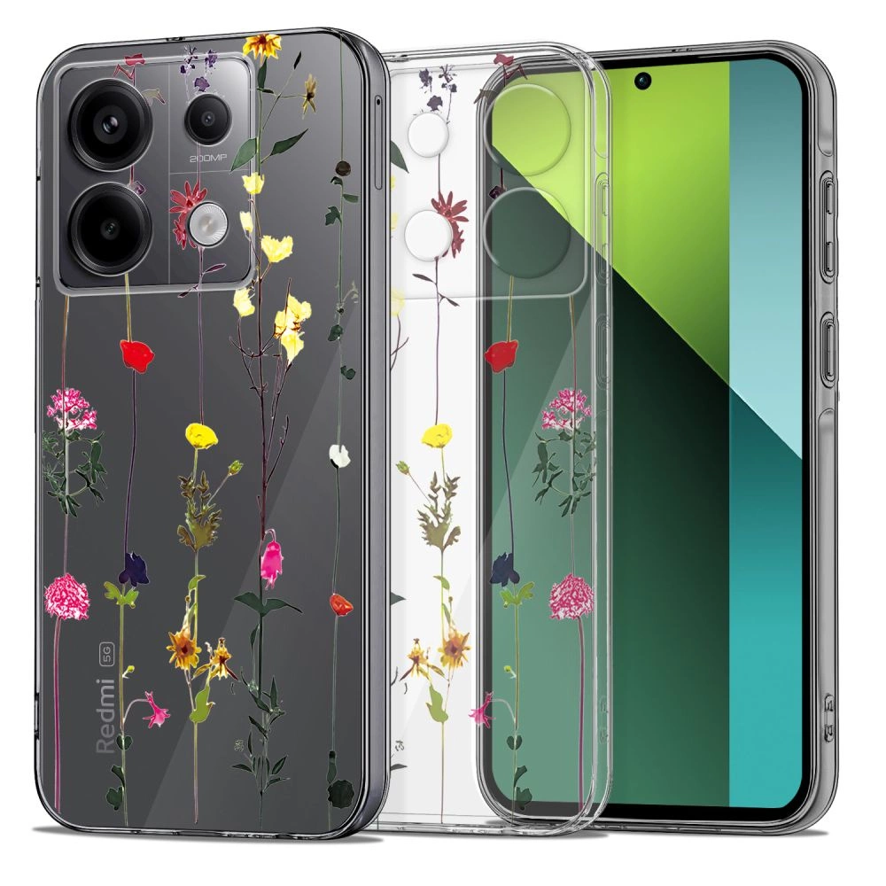 Xiaomi Redmi Note 13 Pro 5G / Poco X6 5G Tech-Protect FlexAir+ Cover Case, Colorful Flowers | Telefona Maciņš...