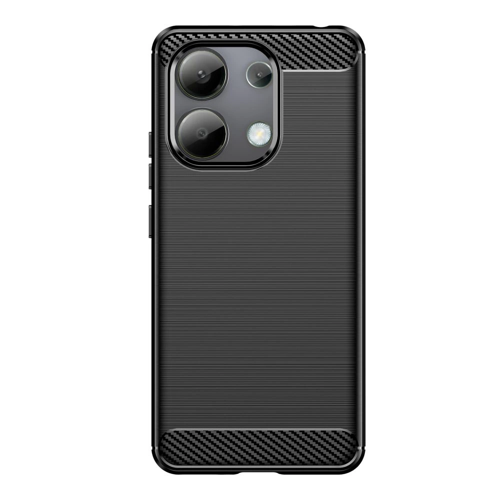 Xiaomi Redmi Note 13 4G / LTE Tech-Protect TPUCarbon Fiber TPU Protective Case Cover, Black | Telefona Vāciņš...
