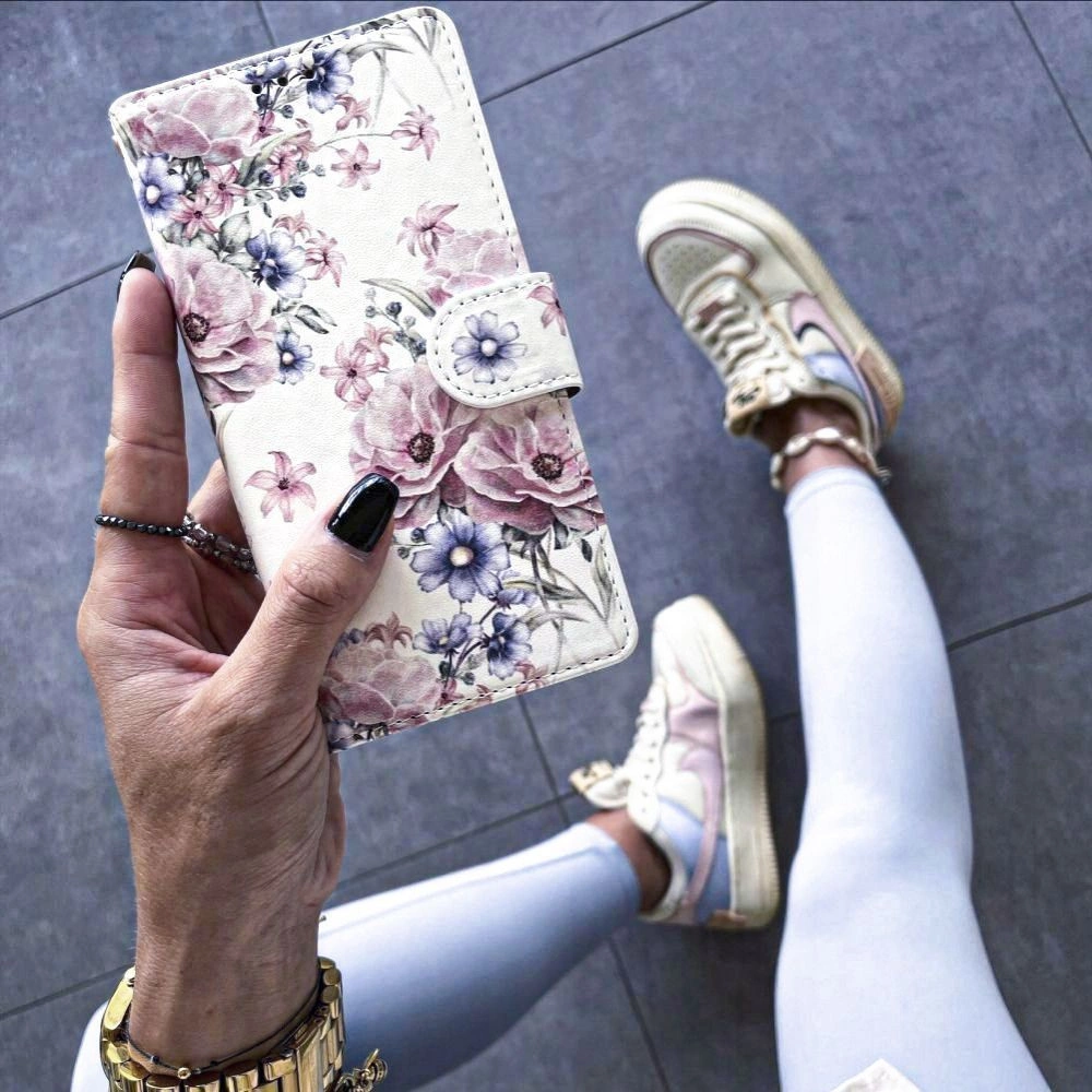 Samsung Galaxy A35 ( SM-A356E/DS ) Tech-Protect Wallet Book Case Cover, Pink Flowers