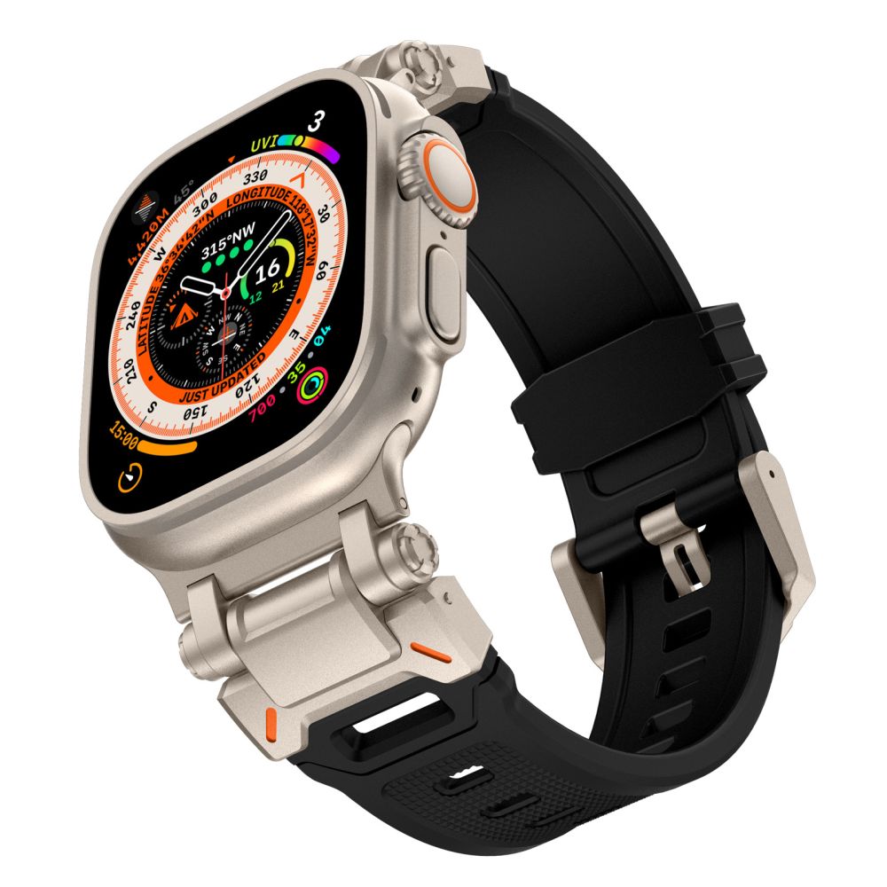 Tech-Protect Delta Pro siksniņa Apple Watch (42/44/45/49 mm), melna/titāna