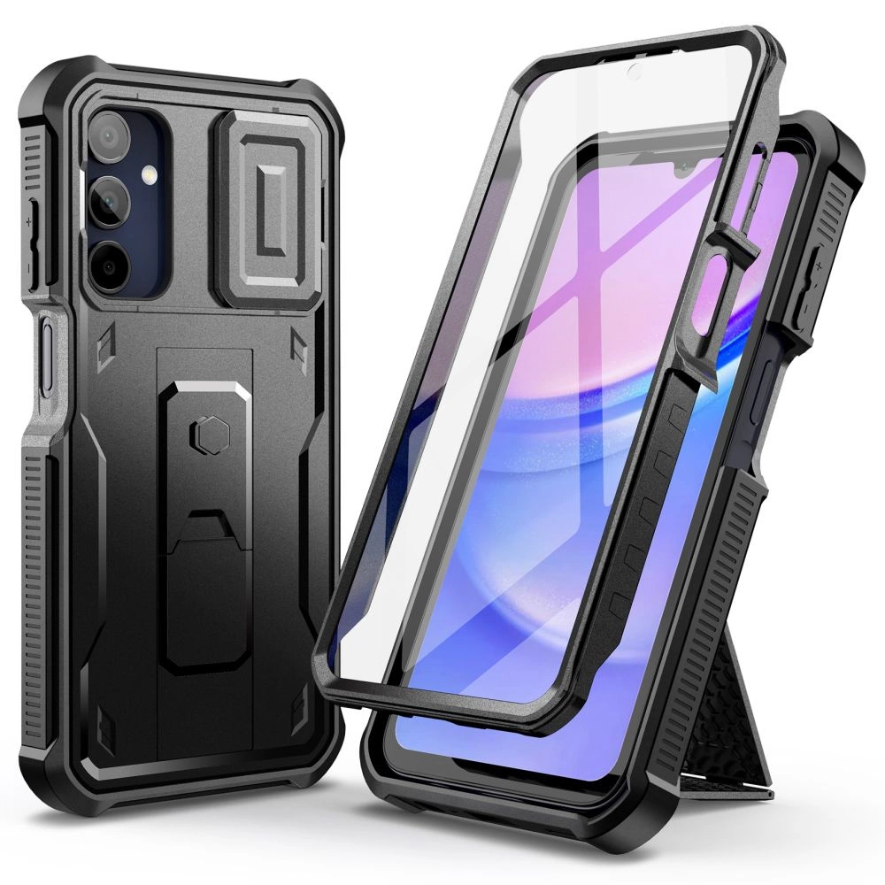Samsung Galaxy A15 ( SM-A156, SM-A155 ) Tech-Protect Kevlar Cam+ Protective Case Cover, Black