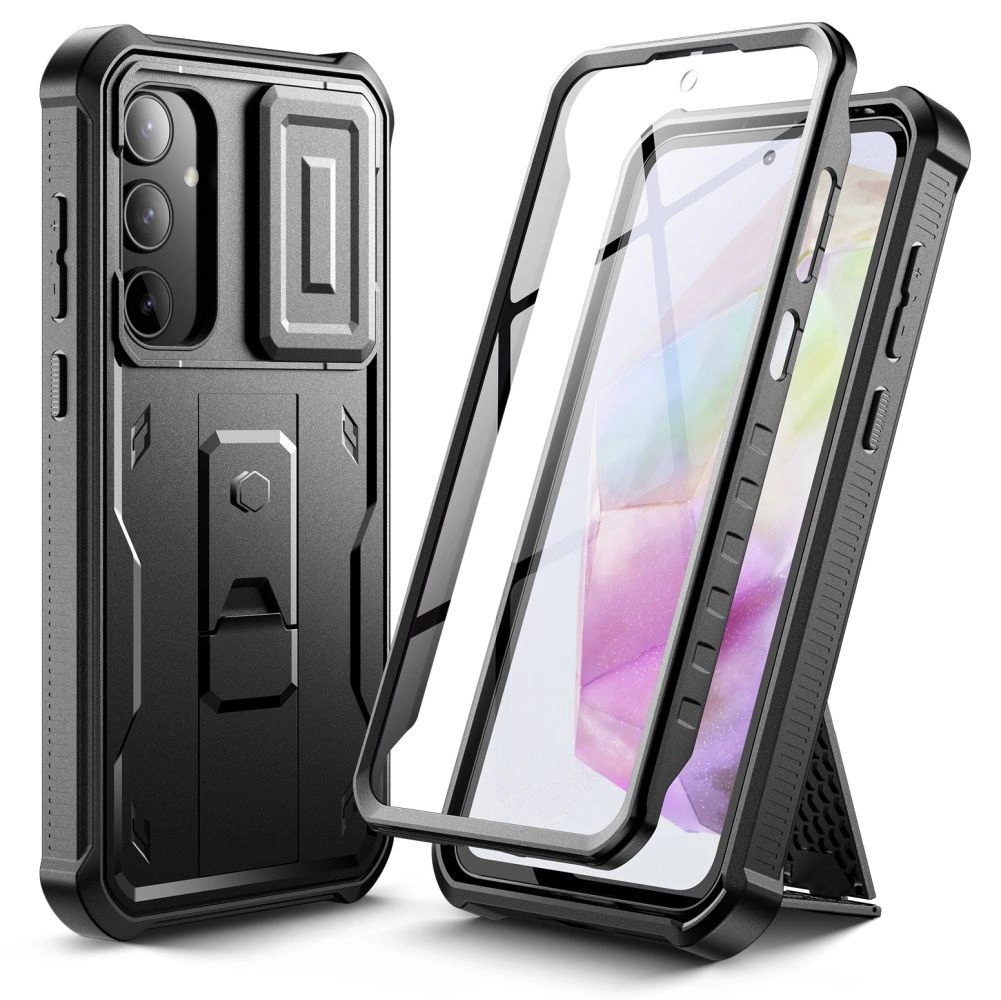 Samsung Galaxy A35 ( SM-A356E/DS ) Tech-Protect Kevlar Cam+ Protective Case Cover, Black | Telefona Vāciņš Maciņš...