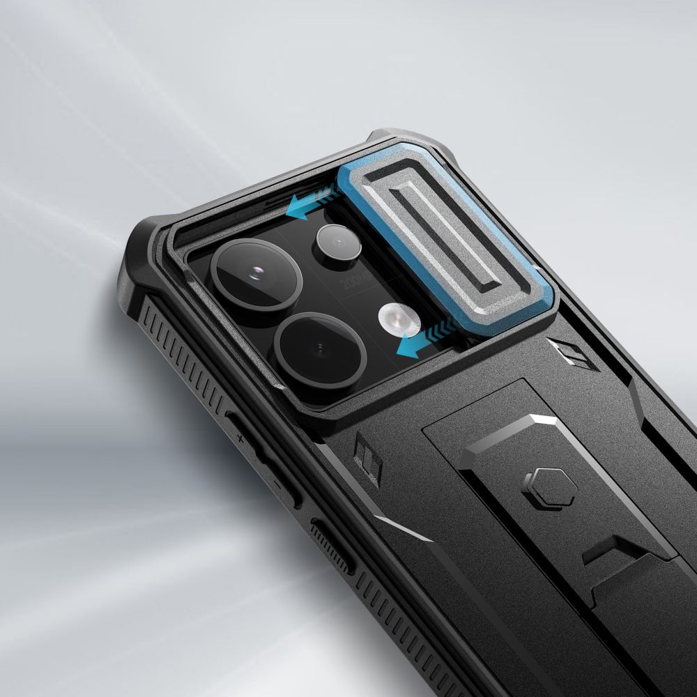 Xiaomi Redmi Note 13 Pro 5G / Poco X6 5G Tech-Protect Kevlar Cam+ Protective Case Cover, Black | Чехол...