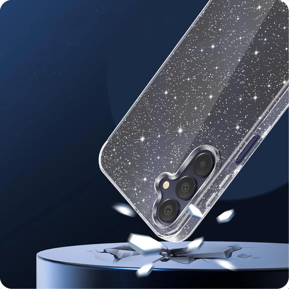 Xiaomi Redmi Note 13 Pro 5G / Poco X6 5G Tech-Protect FlexAir Cover Case, Transparent and Glitter | Чехол...