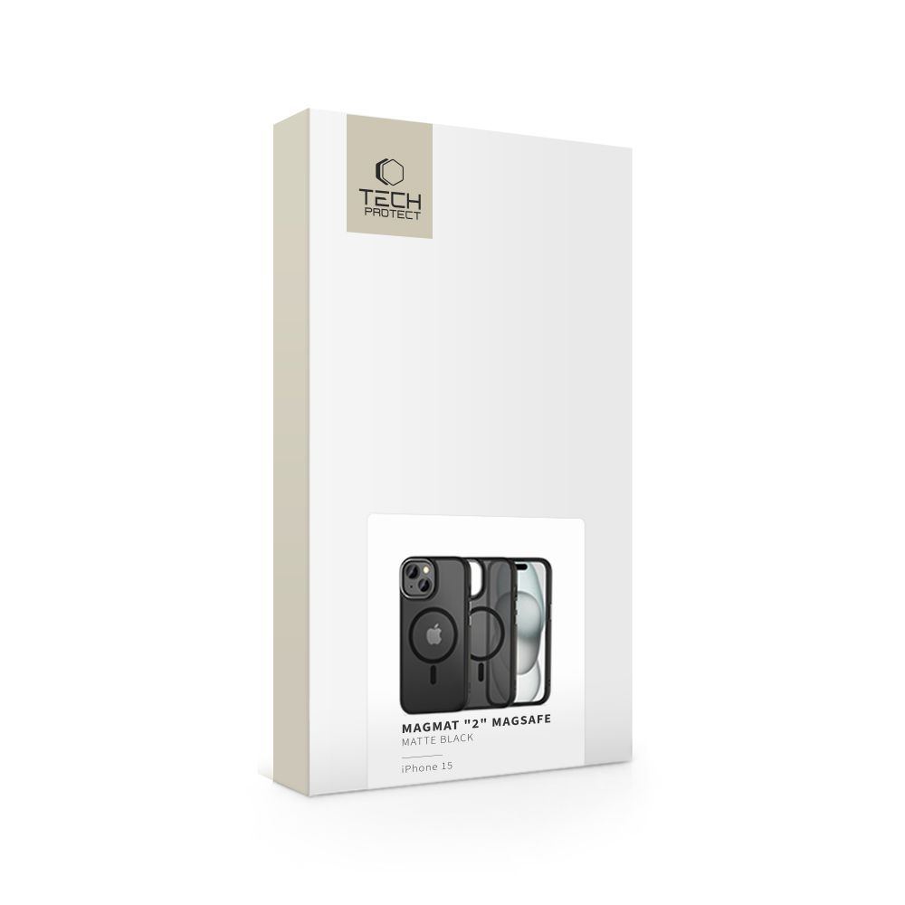 Чехол Tech-Protect для iPhone 15 MagMat 2 MagSafe, матовый черный