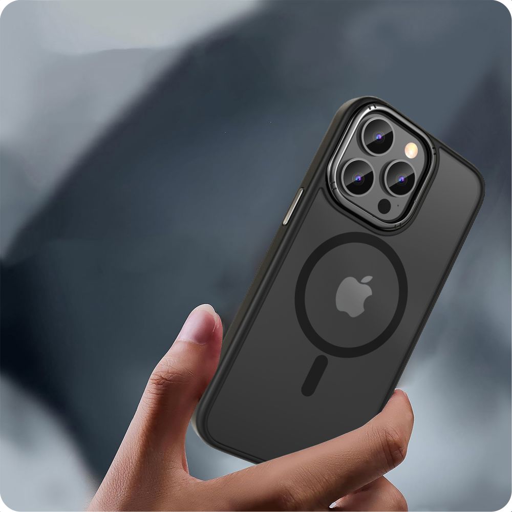 Apple iPhone 15 Pro Max 6.7\'\' Tech-Protect MagMat 2 MagSafe Case Cover, Matte Black | Telefona Vāciņš Maciņš...