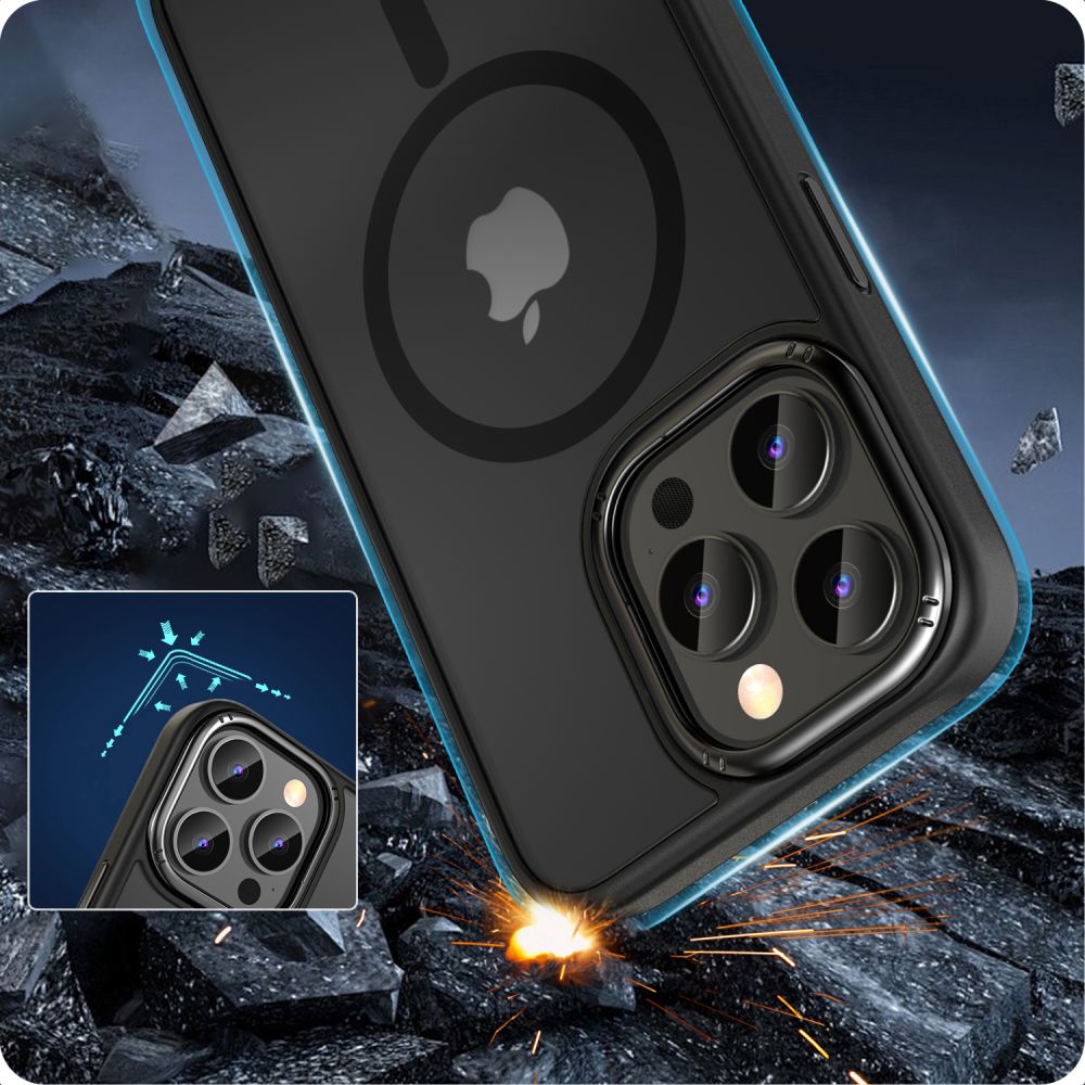 Apple iPhone 15 Pro Max 6.7\'\' Tech-Protect MagMat 2 MagSafe Case Cover, Matte Black | Telefona Vāciņš Maciņš...