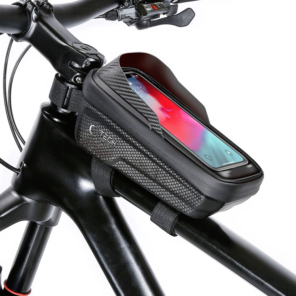 Tech-Protect V2 Bike Frame Bag with Phone Compartment 1l, Black