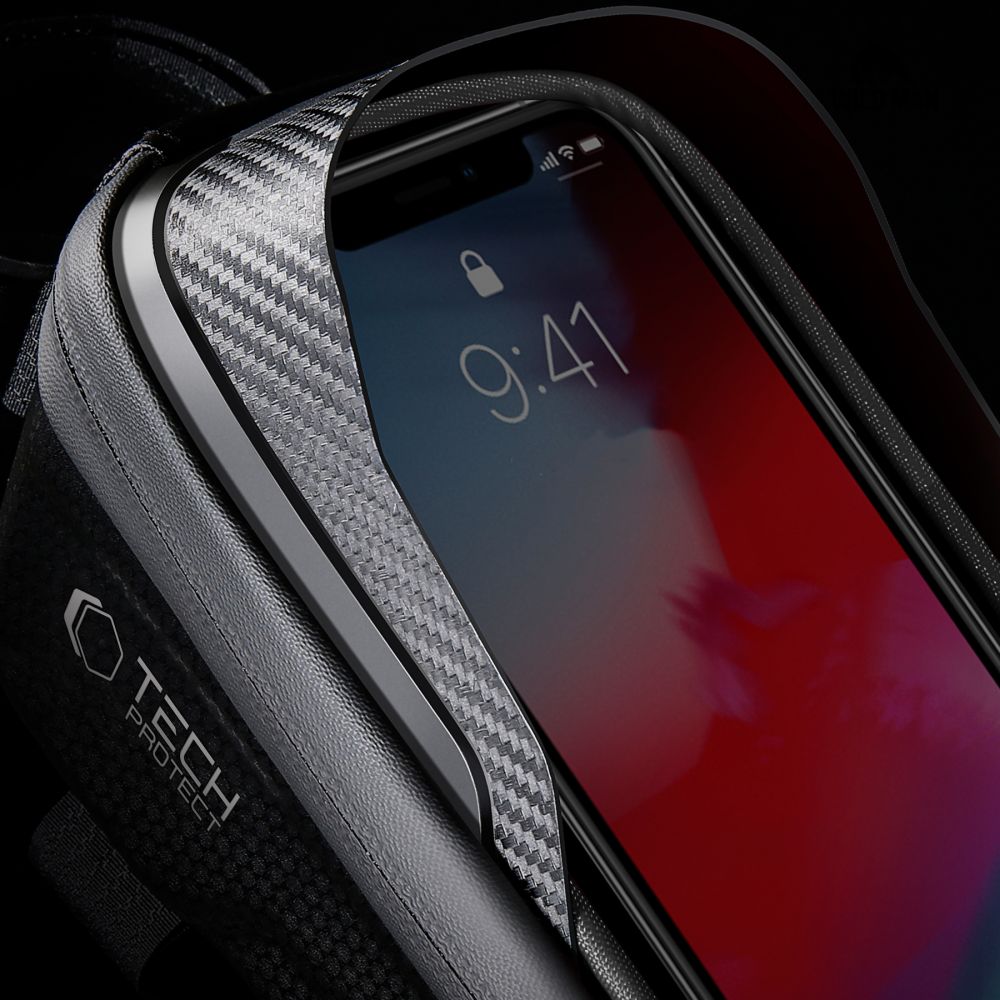 Велосумка Tech-Protect V2 с отделением для телефона 1л, черная