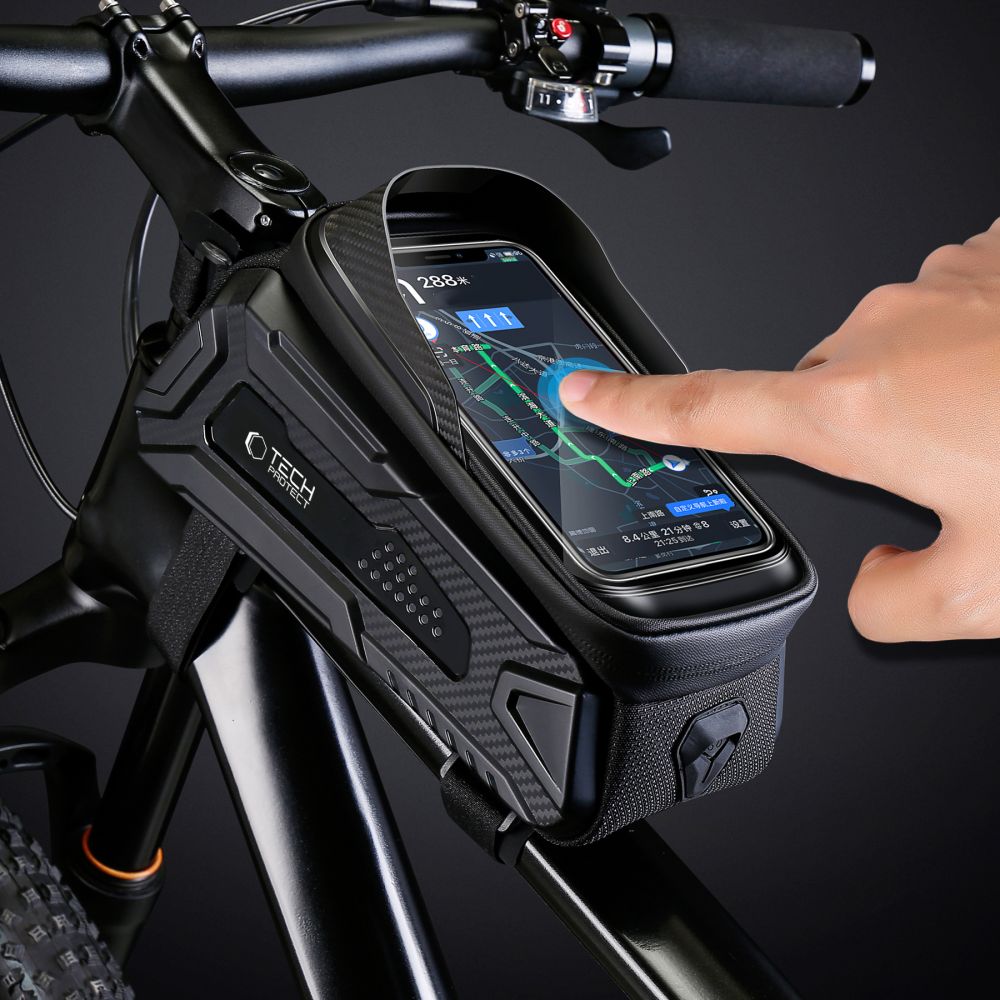Tech-Protect V2 Bike Frame Bag with Phone Space 1.2l, Black