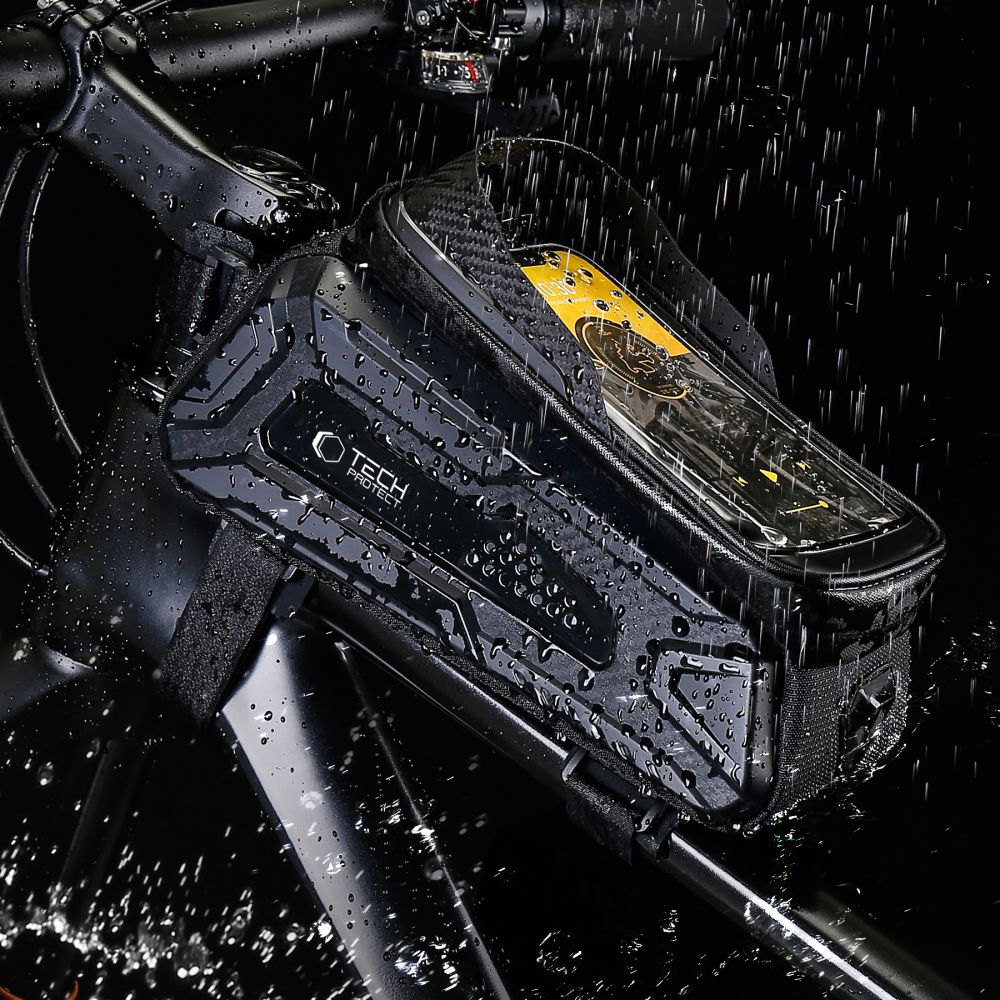 Tech-Protect V2 Bike Frame Bag with Phone Space 1.2l, Black