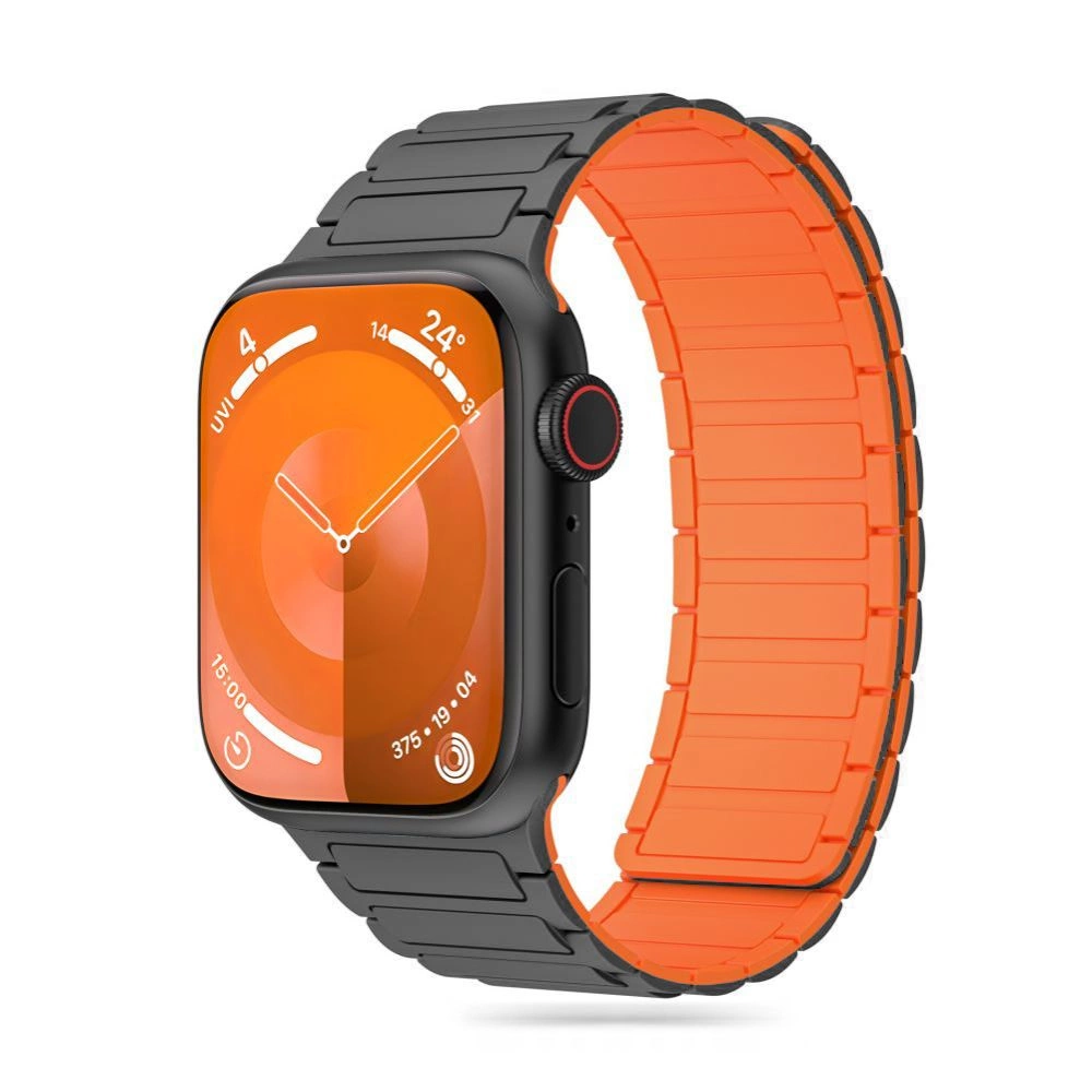 Tech-Protect IconBand magnētiskā siksniņa Apple Watch 4 / 5 6 7 8 9 SE Ultra 1 2 (42/44/45/49 mm) - Titāna oranžā...