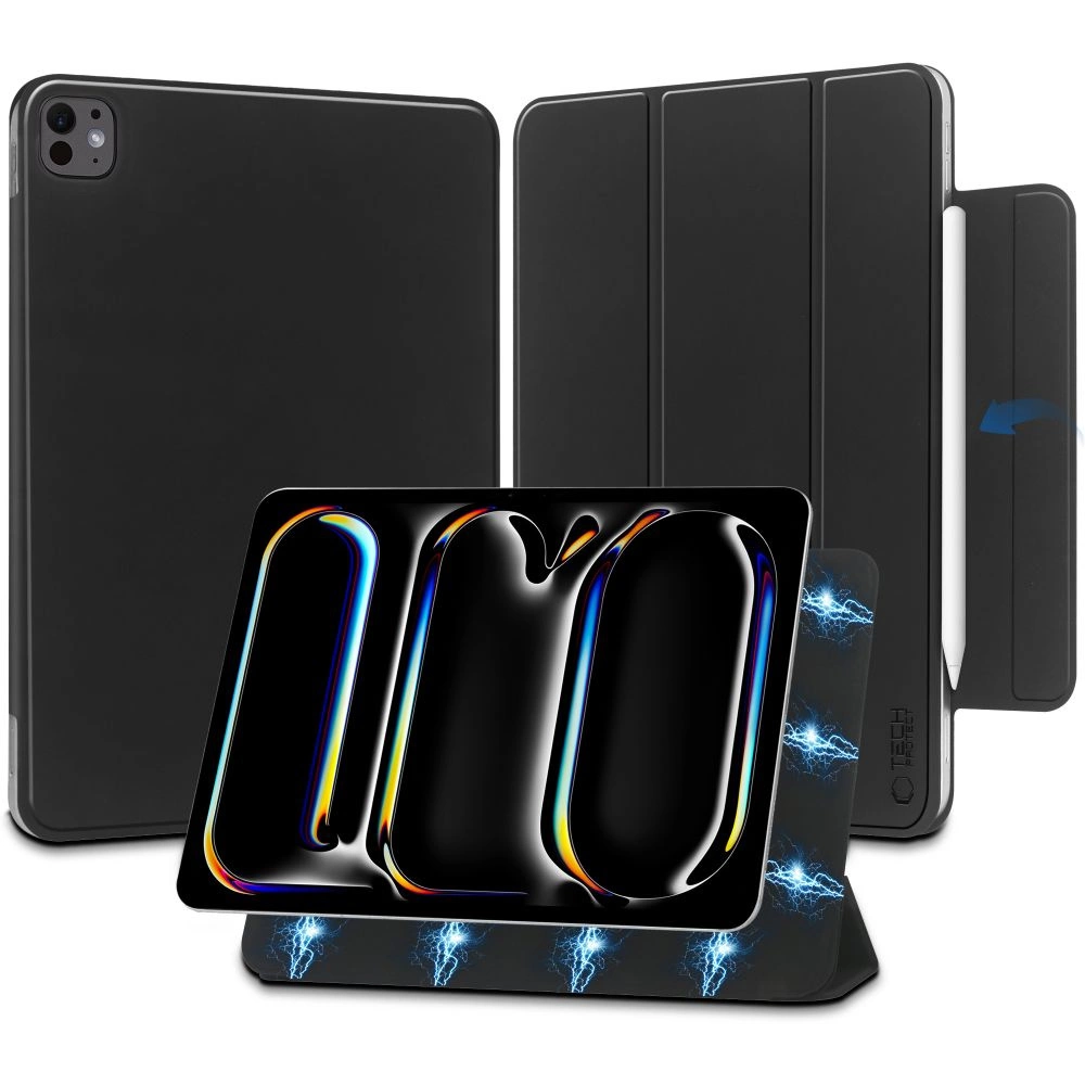 Apple iPad Pro 11'' (2024) (A2837 A2925) Trifold Tech-Protect SmartCase Magnetic Cover Case, Black | Чехол...