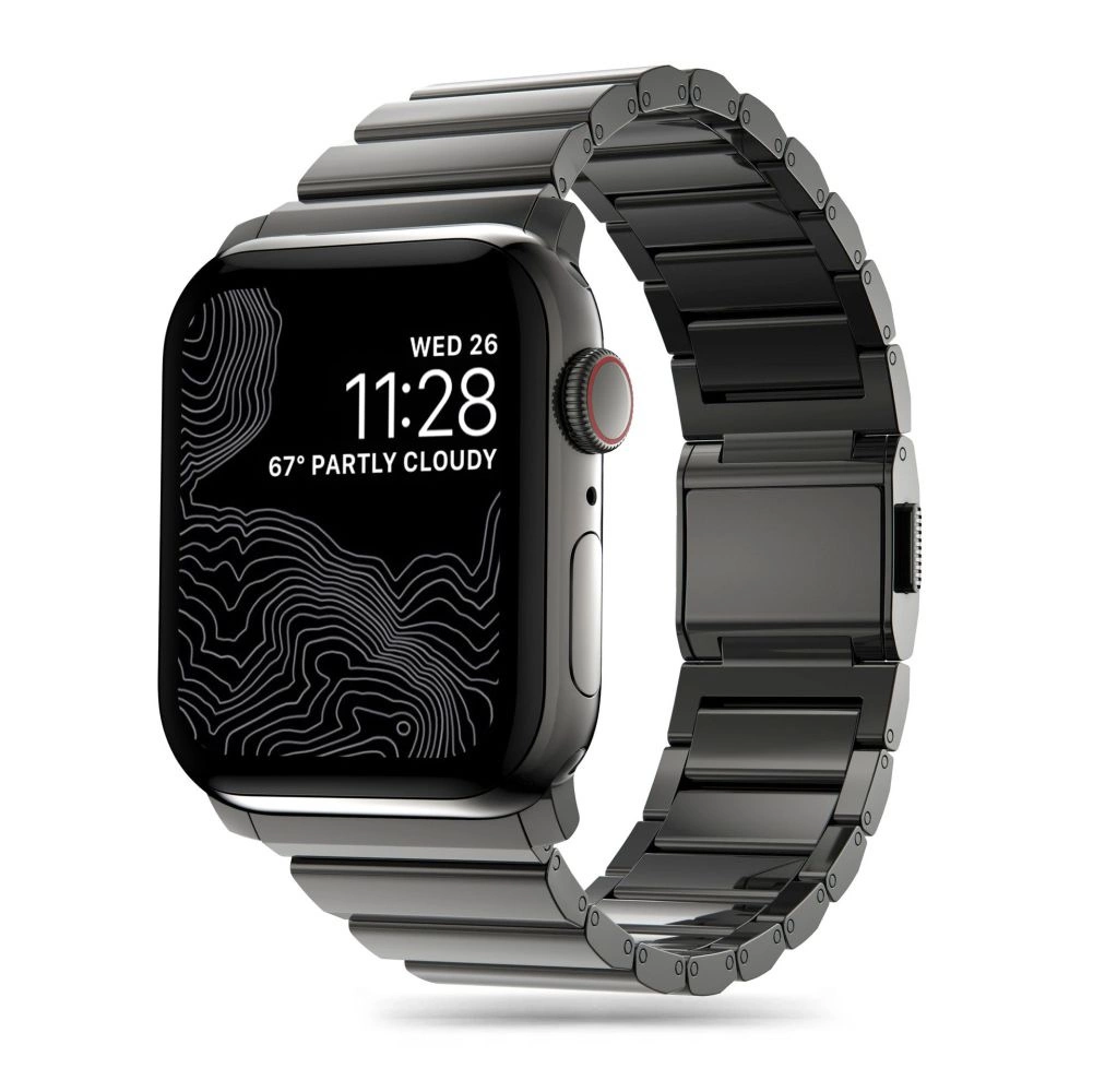 Tech-Protect SteelBand aproce Apple Watch 4 / 5 6 7 8 9 SE Ultra 1 2 (42/44/45/49 mm) - Melna | Bracelet for Black