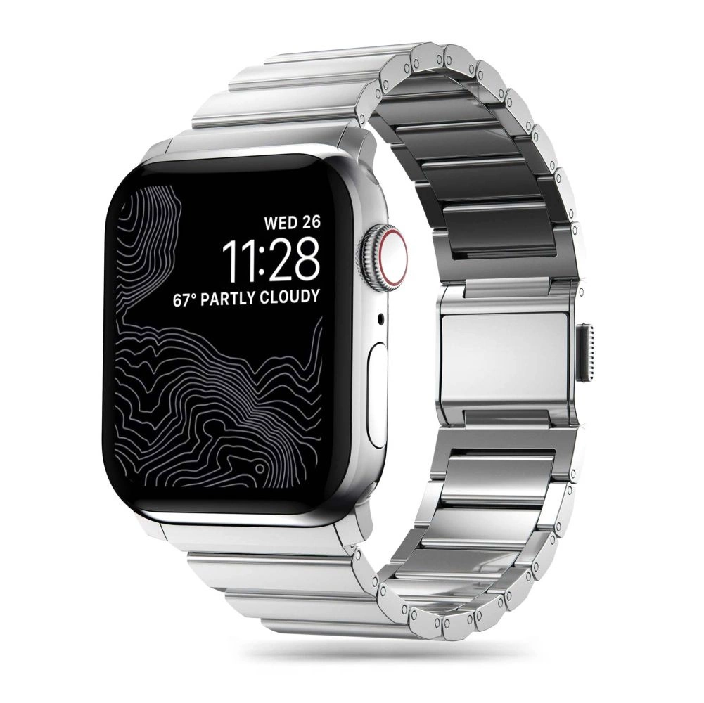 Tech-Protect SteelBand aproce Apple Watch 4 / 5 6 7 8 9 SE Ultra 1 2 (42/44/45/49 mm) - Sudraba krāsā | Bracelet for...