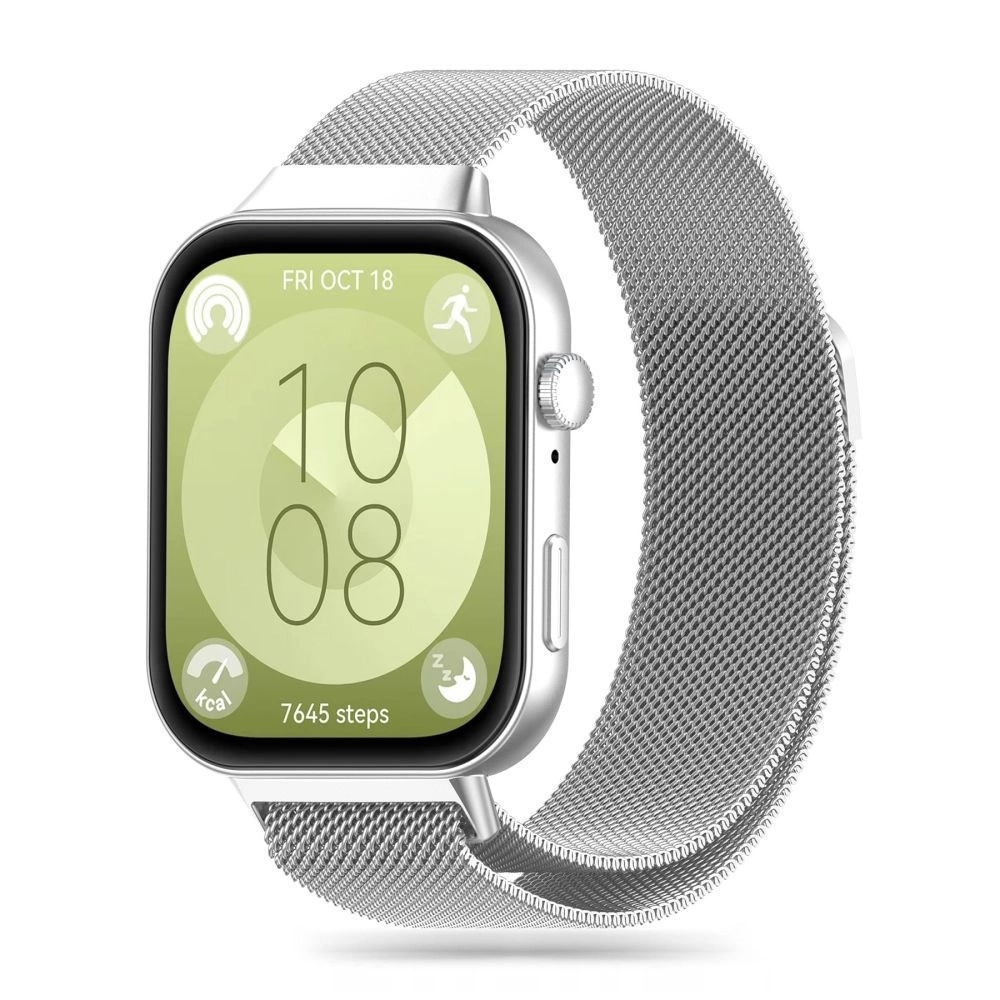 Tech-Protect MilaneseBand siksniņa priekš Huawei Watch Fit 3 - sudraba krāsā | strap for silver