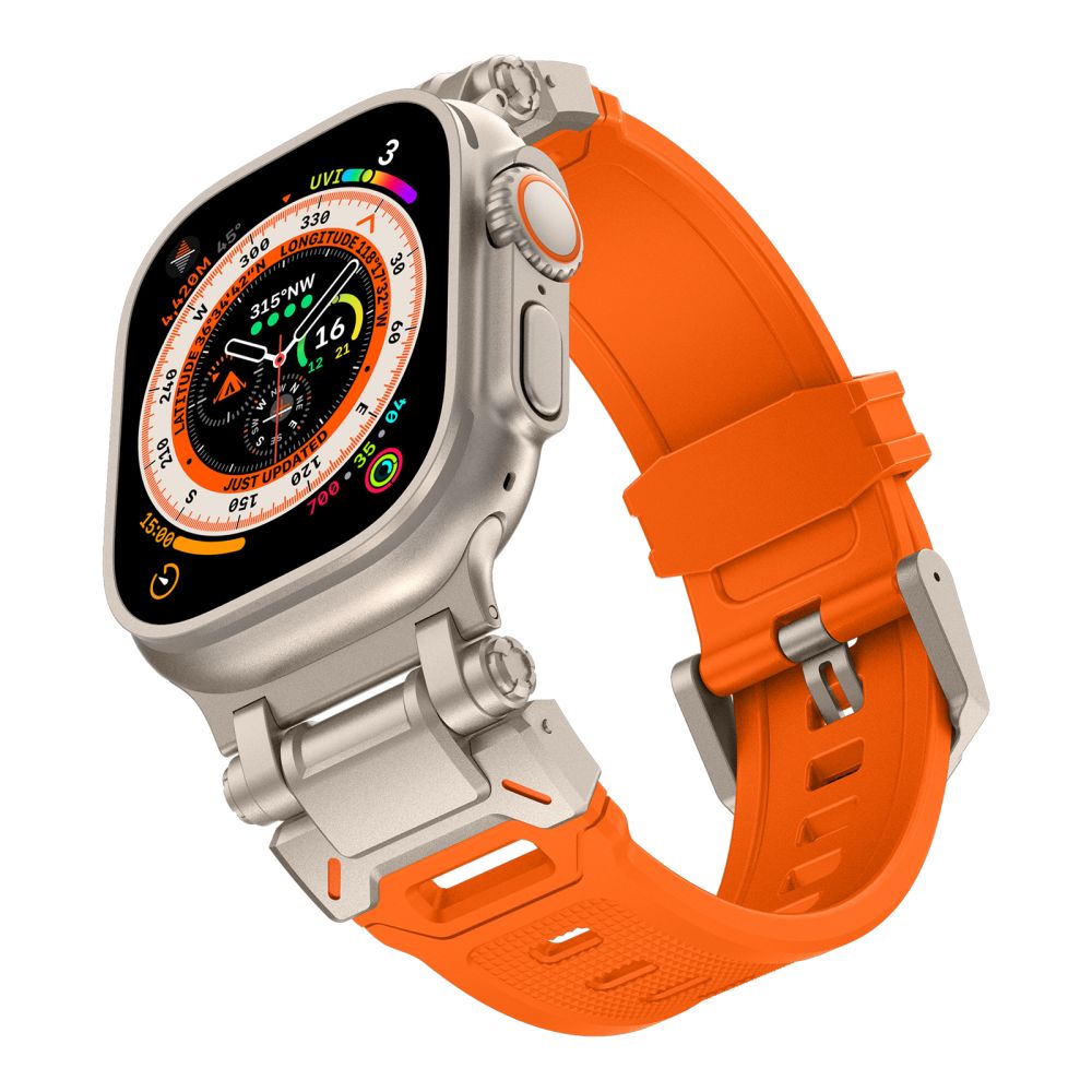 Tech-Protect Delta Pro siksniņa Apple Watch 4 / 5 6 7 8 9 SE Ultra 1 2 (42/44/45/49 mm) - Titāna oranžā krāsā |...
