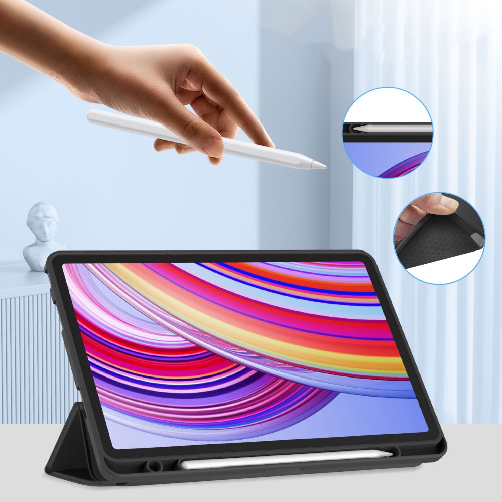 Xiaomi Redmi Pad Pro 12.1\'\' Trifold Tech-Protect SC Pen Protective Cover Case, Black | Planšetes Vāciņš Maciņš...