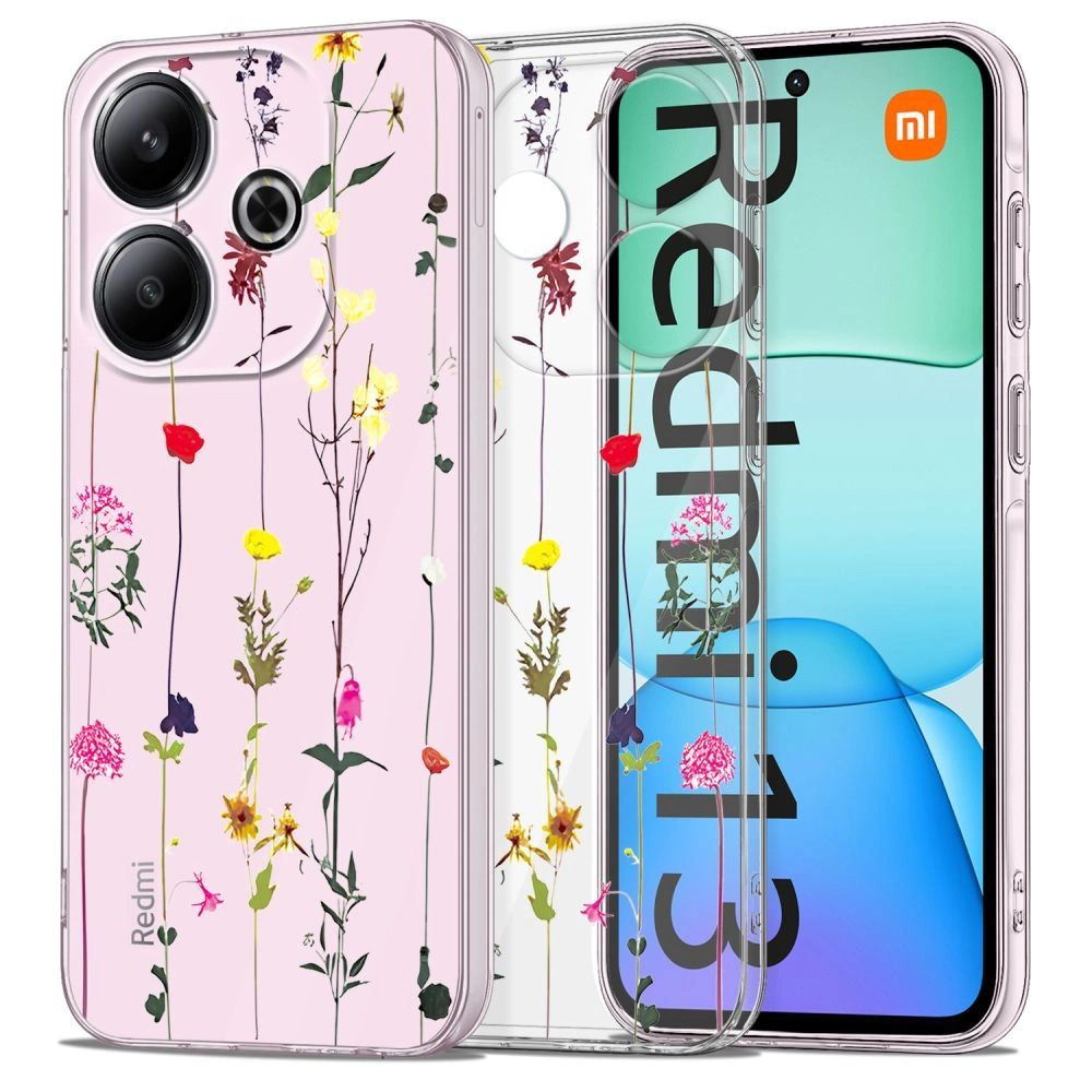 Xiaomi Redmi 13 Tech-Protect FlexAir+ Cover Case, Colorful Flowers | Чехол Кабура для Телефона...