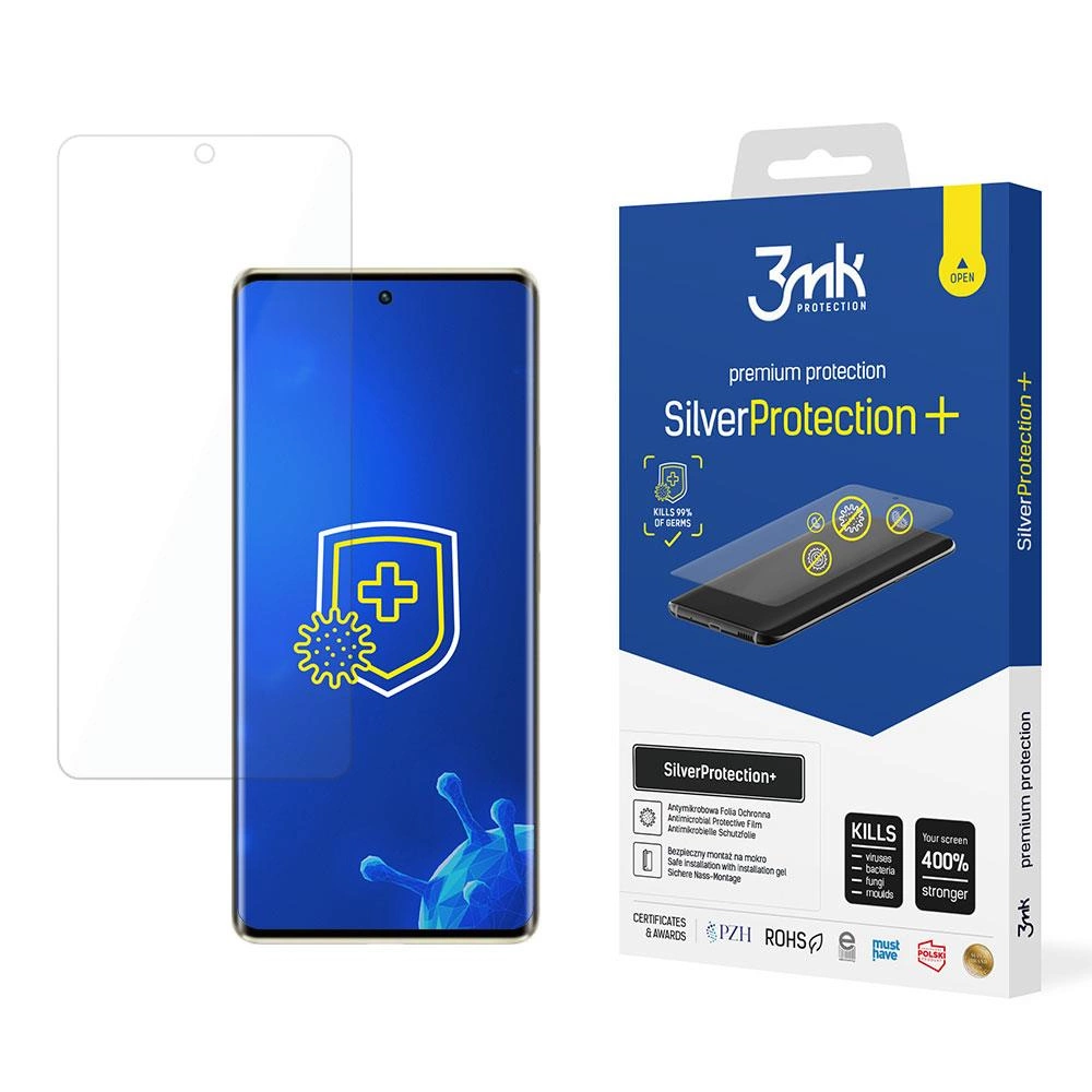 Infinix Zero 30 5G 3MK Silver Protect+ Antibacterial Screen Protector | Antibakteriāla Telefona Aizsargplēve
