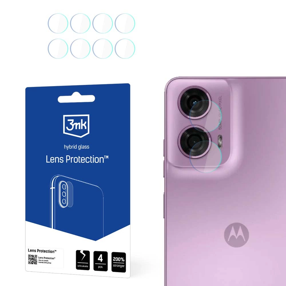 Motorola Moto G24 Power 3MK Lens Protection Back Camera Tempered Glass Protector, 4 pcs.