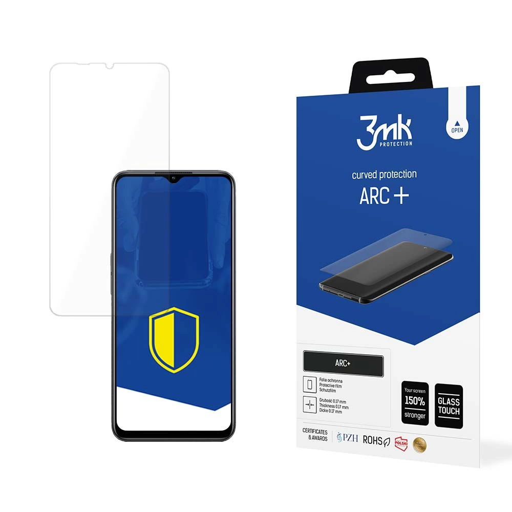 Oppo A78 5G Защитная Пленка на Экран | 3MK ARC+ Protective Film Rounded Fullscreen Protector