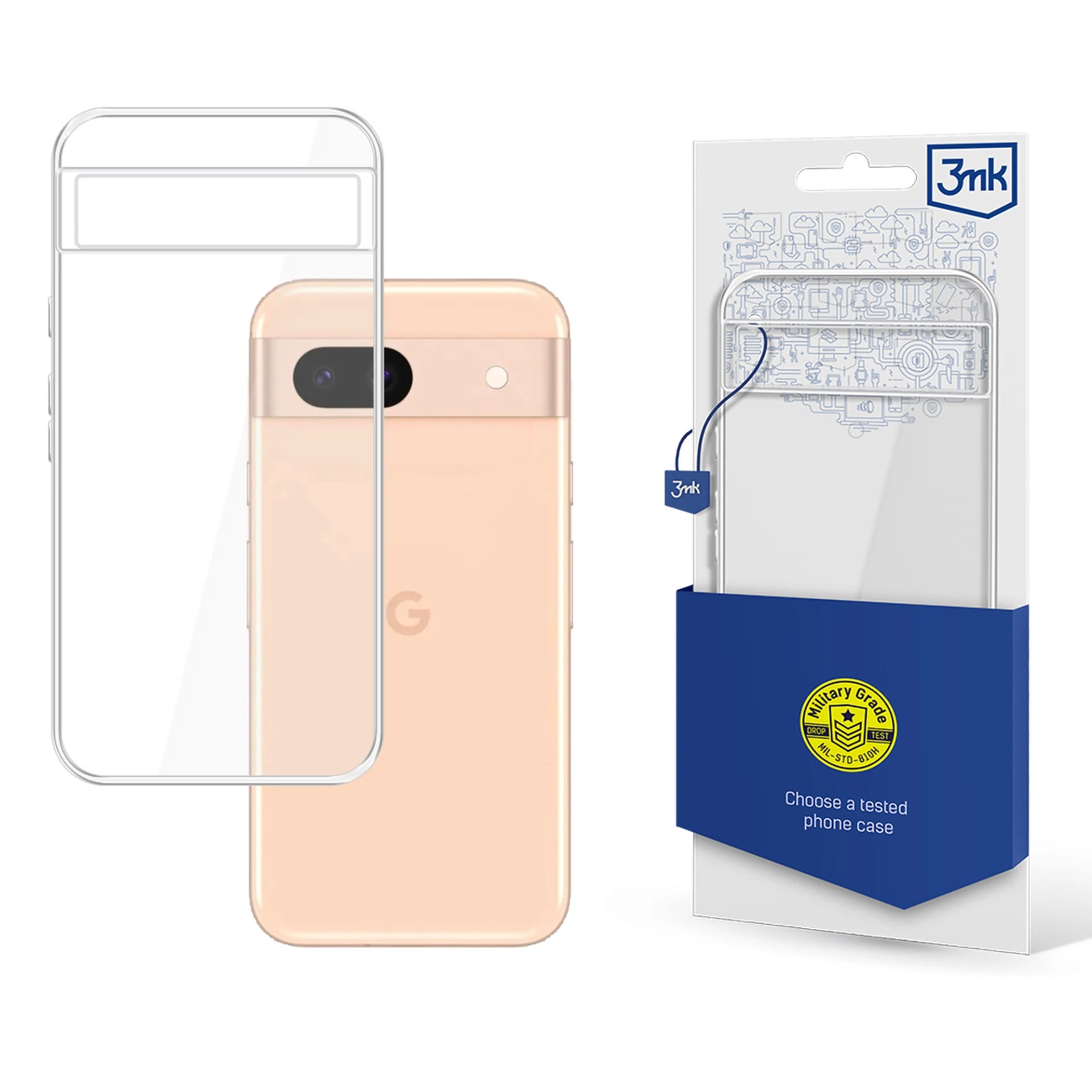 Google Pixel 8A 3MK Armor Case Cover, Transparent