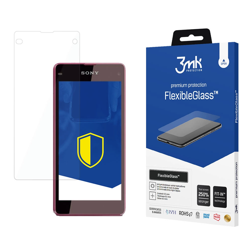 Sony Xperia Z1 Compact 3MK Flexibleglass Lokāms Aizsargstikls | Tempered Glass Screen Protector