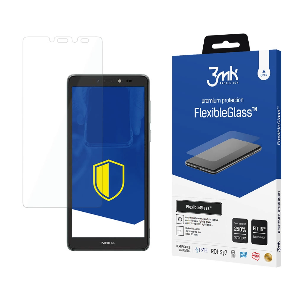 Nokia C2 2nd Edition 3MK Flexibleglass Tempered Glass Screen Protector