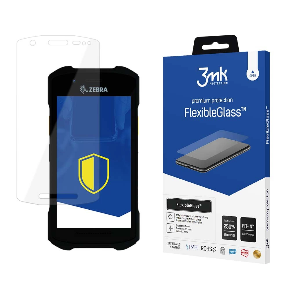 Zebra TC26BK 3MK Flexibleglass Гибкое Стекло | Tempered Glass Screen Protector