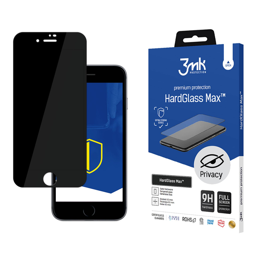 Защитное стекло 3mk HardGlass Max Privacy для iPhone 7, черное