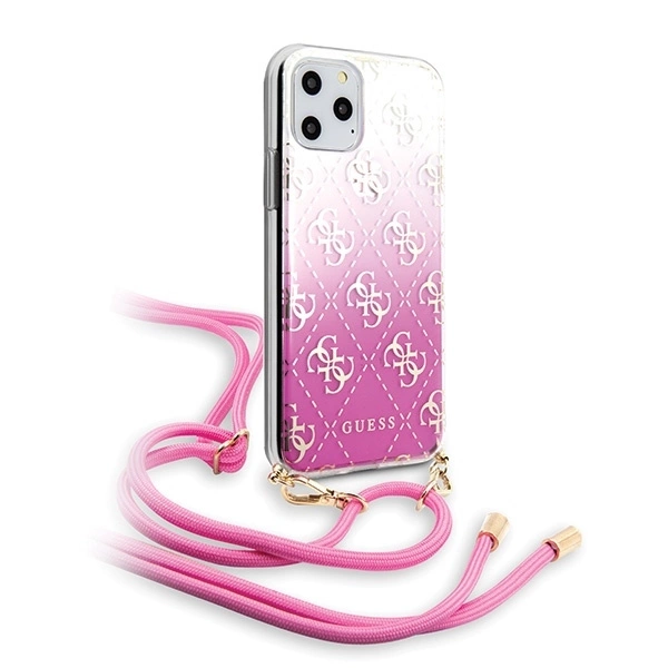 Guess GUHCN65WO4GPI iPhone 11 Pro Max rozā cietais futrālis 4G Gradients | pink hard case Gradient