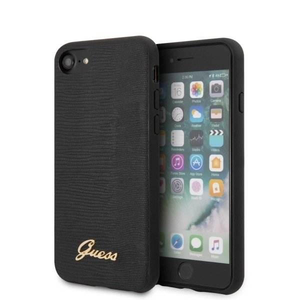 Guess GUHCI8PCUMLLIBK iPhone 7/8/SE 2020 / SE 2022 melns Jērču kolekcija | black Lizard Collection