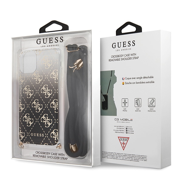 Guess GUHCN65WO4GBK iPhone 11 Pro Max black/black hard case 4G Gradient