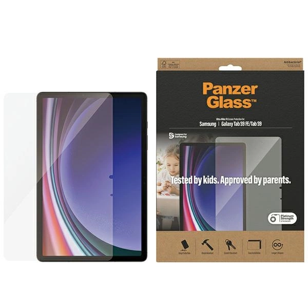 PanzerGlass Ultra-Wide Fit rūdīts stikls priekš Samsung Galaxy Tab S9 / FE | Tempered Glass for