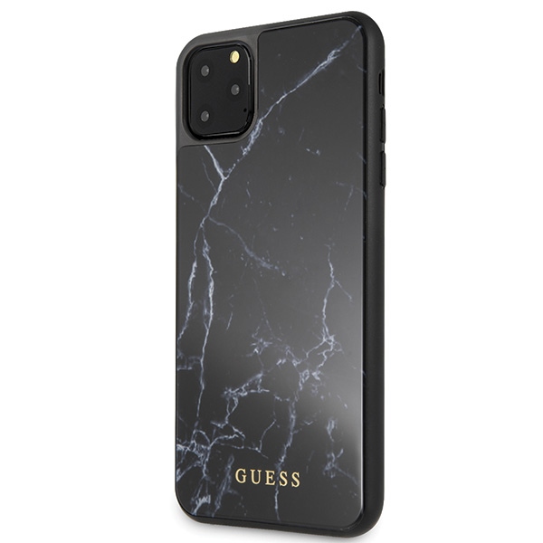 Guess GUHCN65HYMABK iPhone 11 Pro Max melns marmora stikls | black Marble Glass